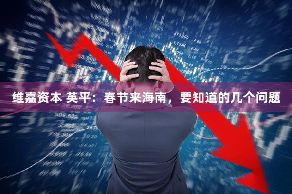 维嘉资本 英平：春节来海南，要知道的几个问题